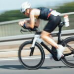 a person riding a bicycle